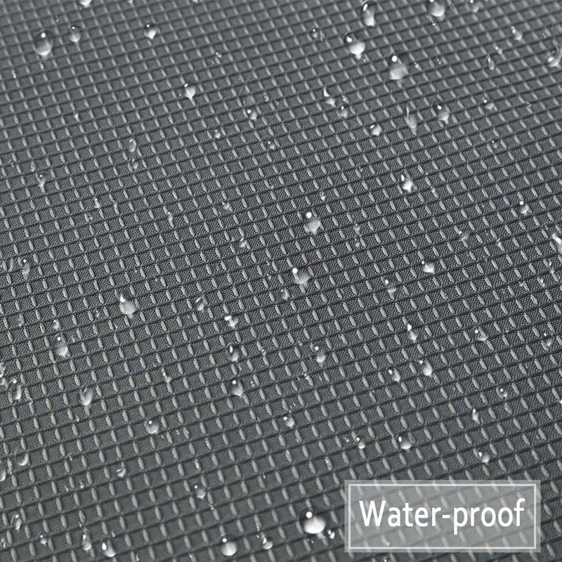 NANAN Waffle-Weave Textured Tier Curtains for Kitchen Water-Proof Window Curtains for Bathroom - 30" x 30", Grey, Set of 2 - Image 4